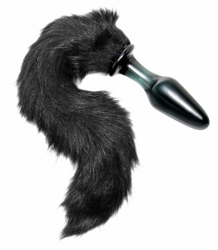 midnight fox glass plug with tail