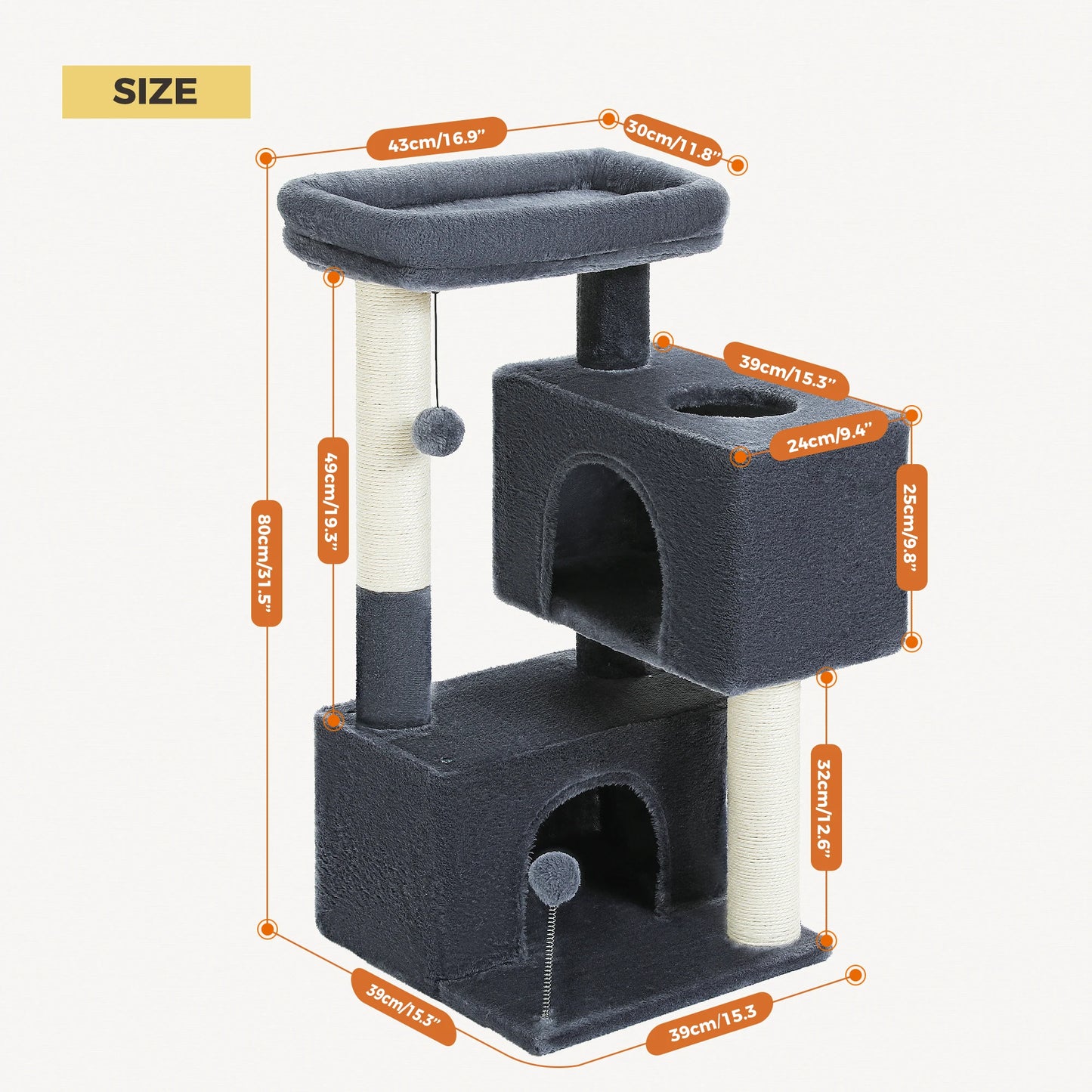 Cat Tower with 2 Big Condos