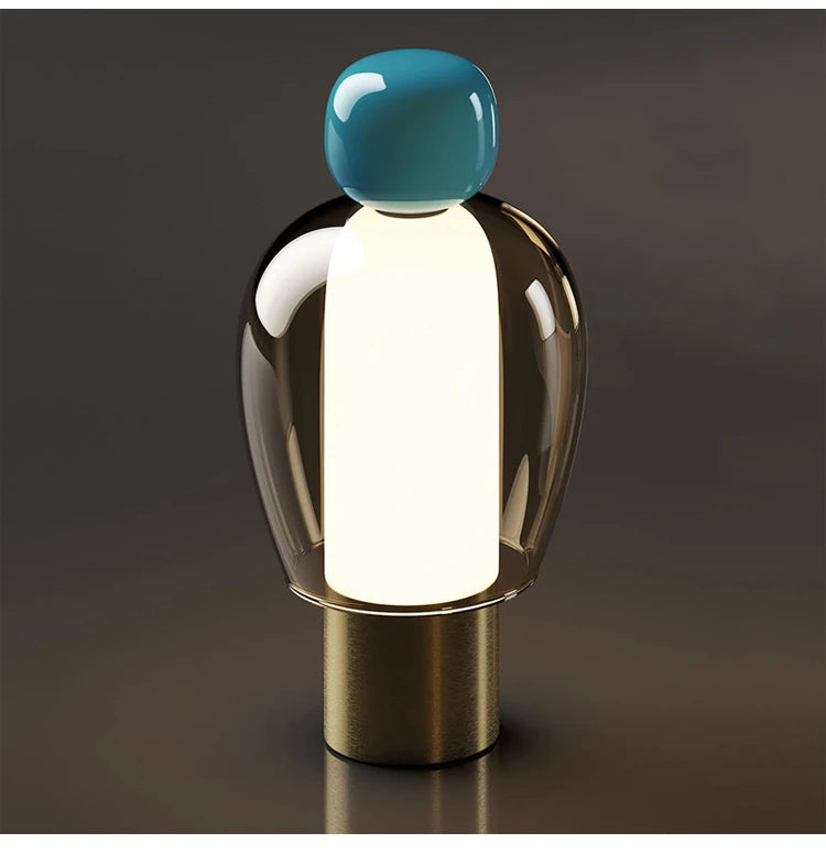 USB Rechargeable Glass LED Desk Lamp