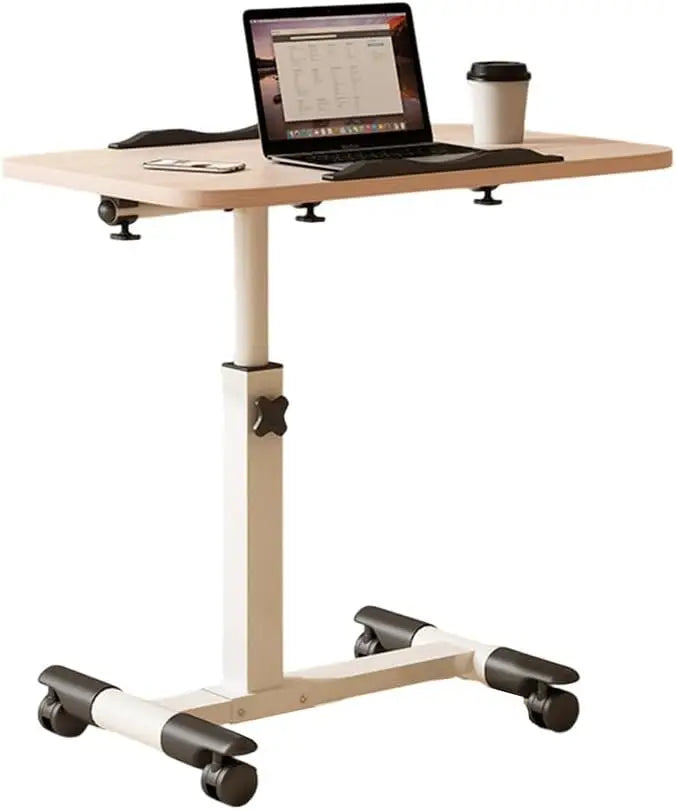 Foldable Overbed Standing Desk with Wheels