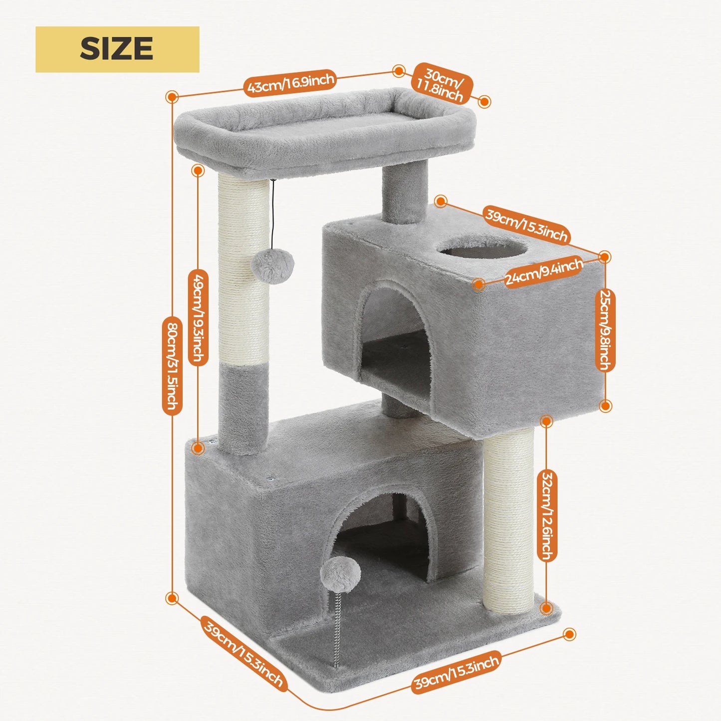 Cat Tower with 2 Big Condos