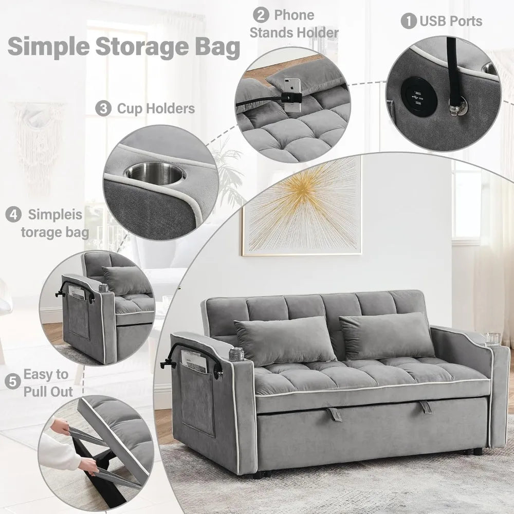 3 in 1 Convertible Sofa Bed