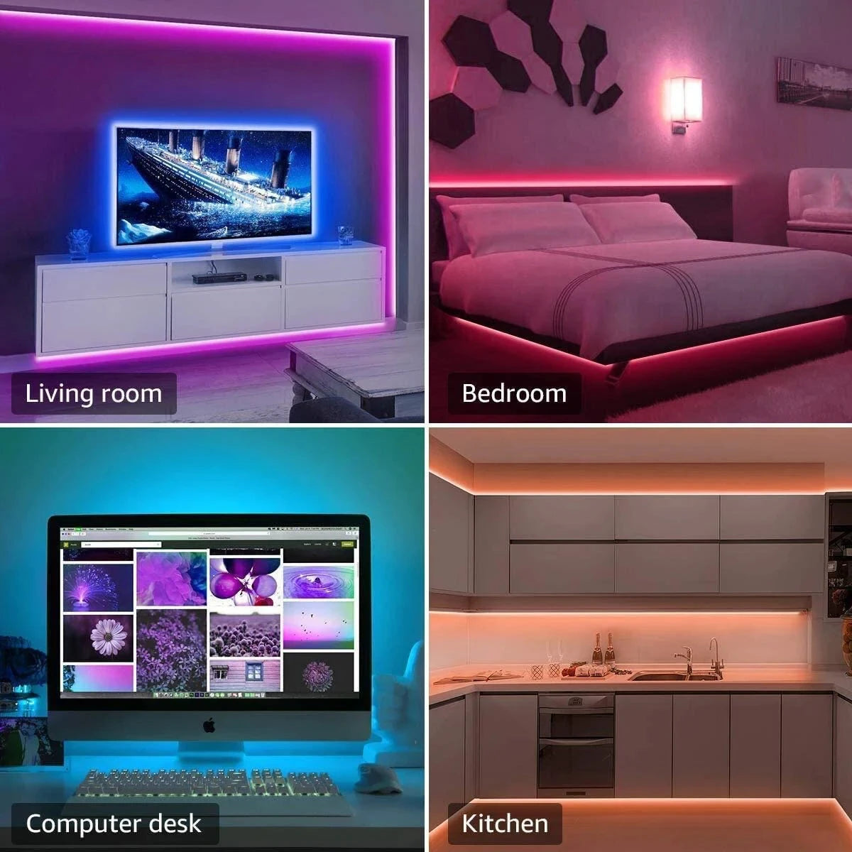 Smart LED Strip Lights 5050 RGB – Bluetooth & IR Remote Control