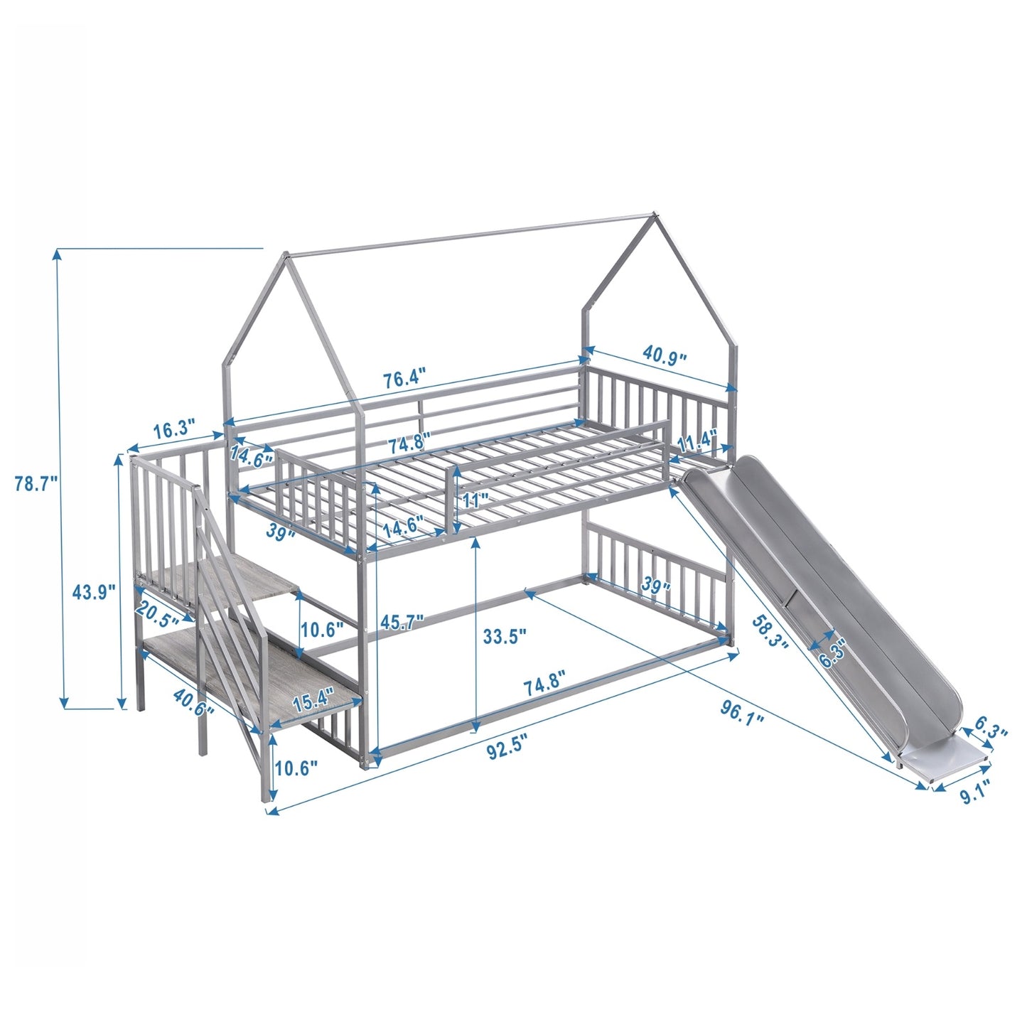 Twin Over Twin Metal Bunk Bed