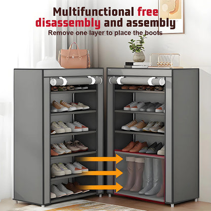 Shoe Storage Organizer Cabinet with Dustproof Fabric Cover