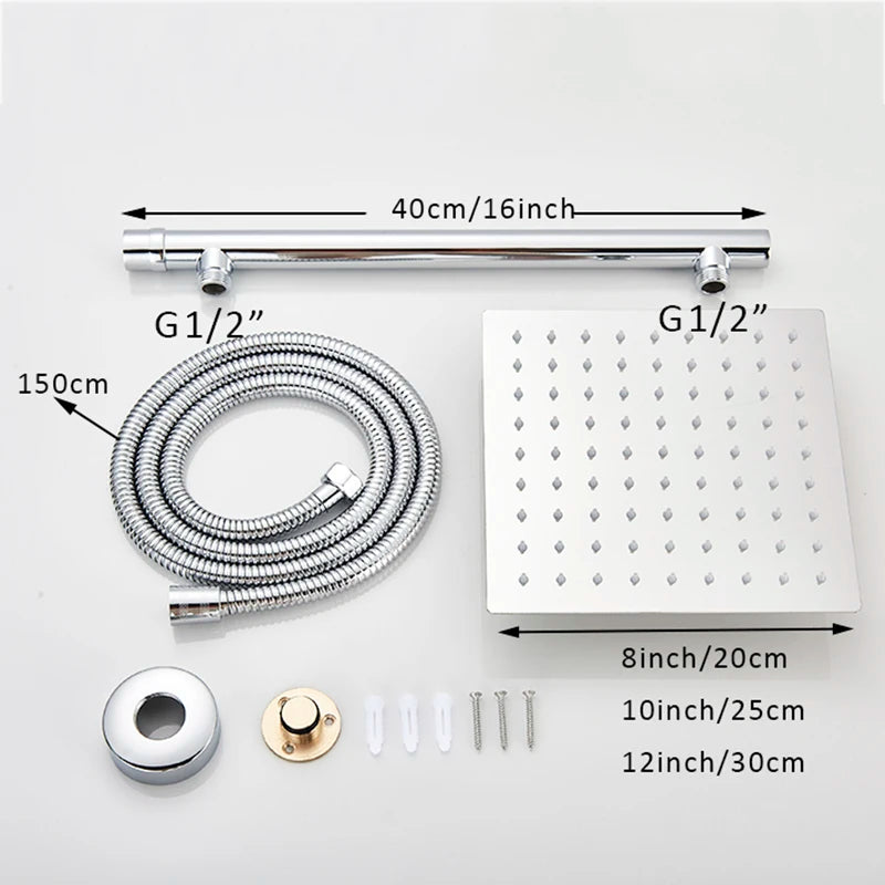 Wall Mount Rainfall Shower Head