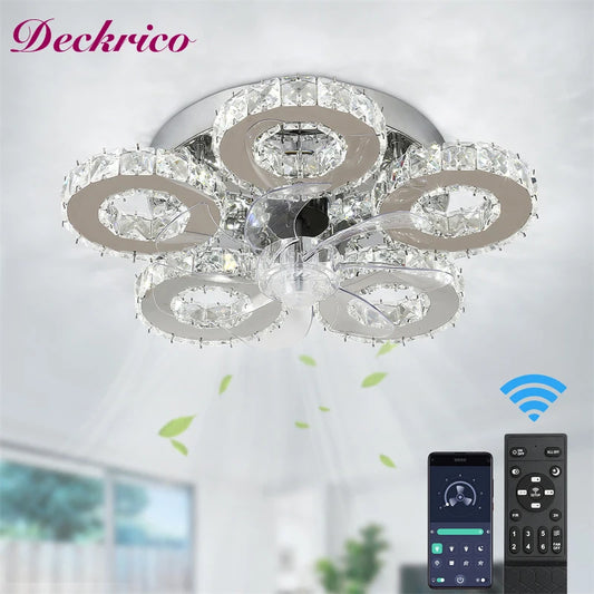 Crystal 5-Ring Chandelier
