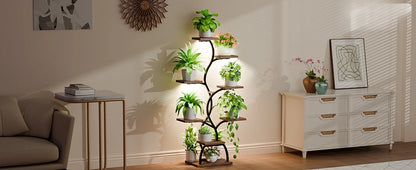 49" Tall Plant Shelf with Lights for Indoor Growing