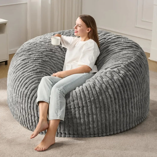 Large Stripe Plush Beanbag Chair