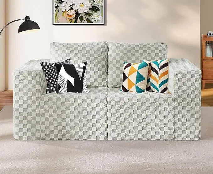Deep-Seat 3-Seater Sectional Sofa w/ Cloud Foam & Pillows