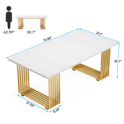 Modern Faux Marble Dining Table