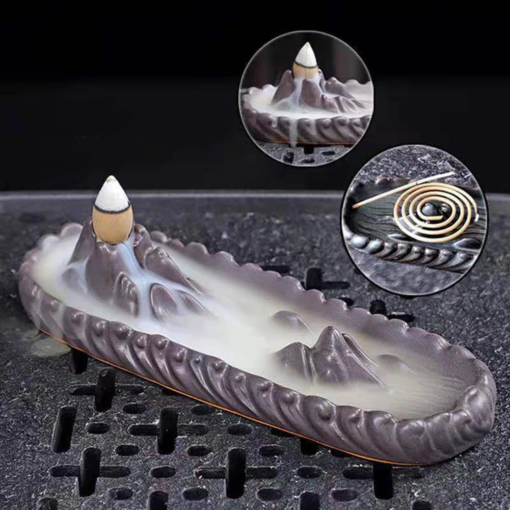 Waterfall Incense Cone Holder Decor
