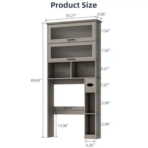 Over the Toilet Bathroom Storage Cabinet