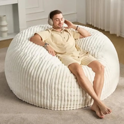 Large Stripe Plush Beanbag Chair