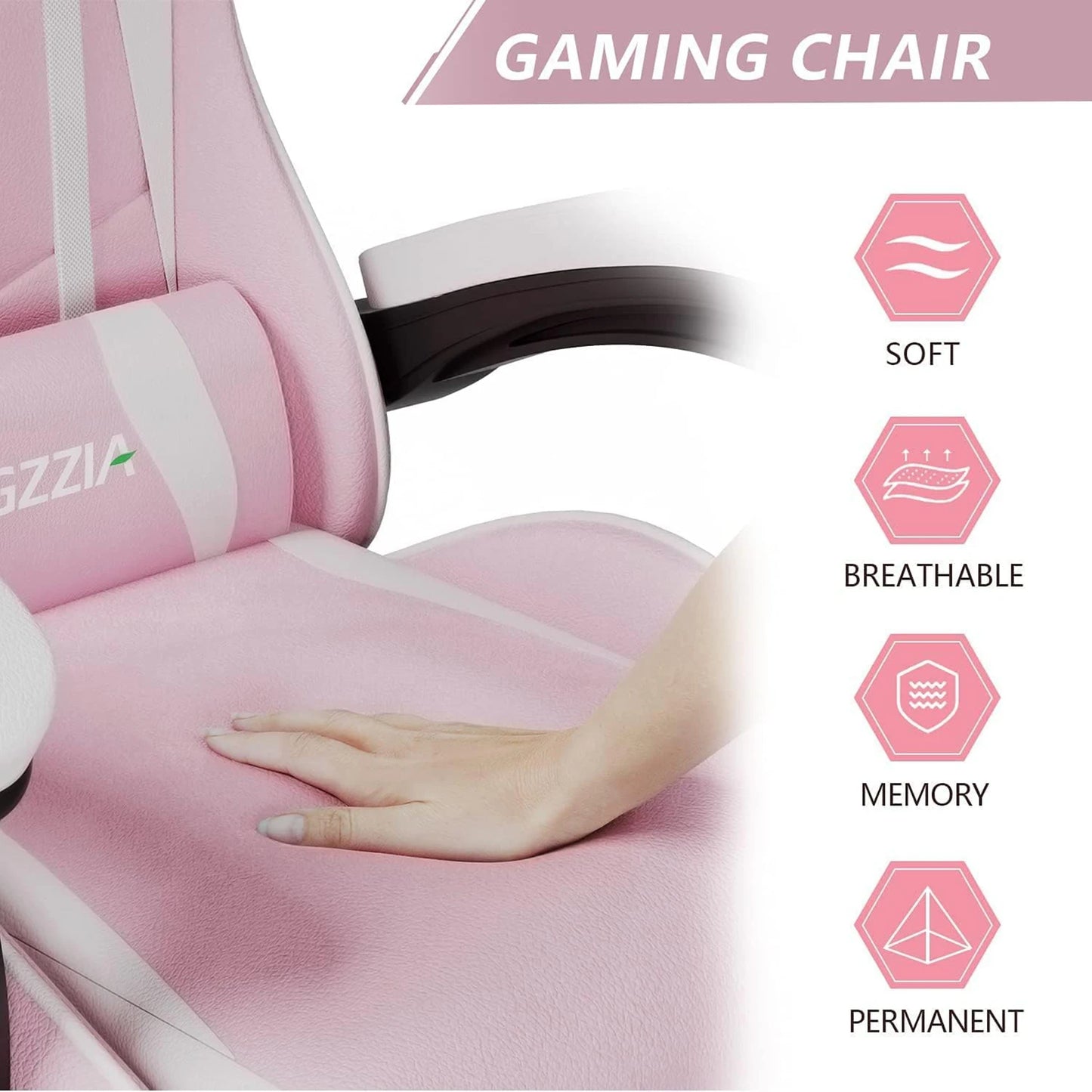 Gamer Chair with Lumbar Cushion & Headrest