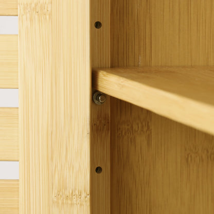 Wall Mounted Bamboo Bathroom Cabinet