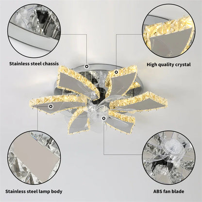 Crystal 5-Ring Chandelier
