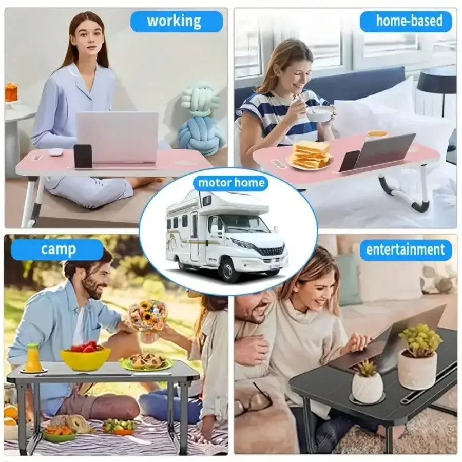 Portable Laptop Desk with Cup Holder