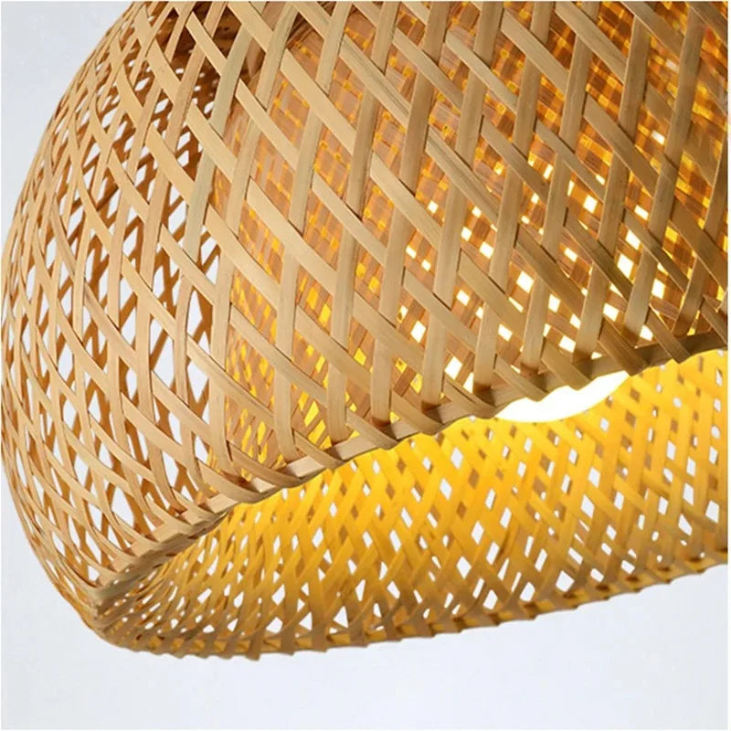 Bamboo Lantern Pendant Lamp Natural