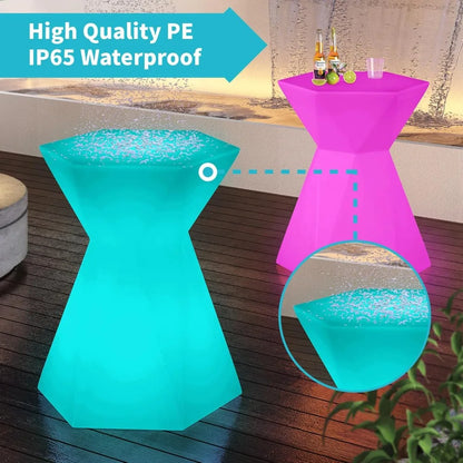 LED Cocktail Table with Multi-Colored Lights