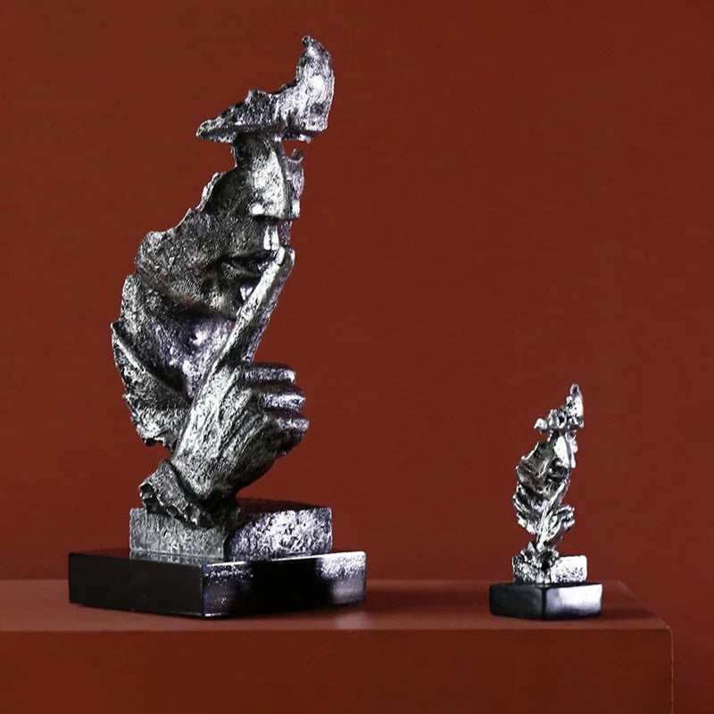 Bronze Silence Is Golden Statue
