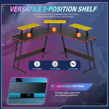 Gaming Desk L Shaped Corner Computer Desk