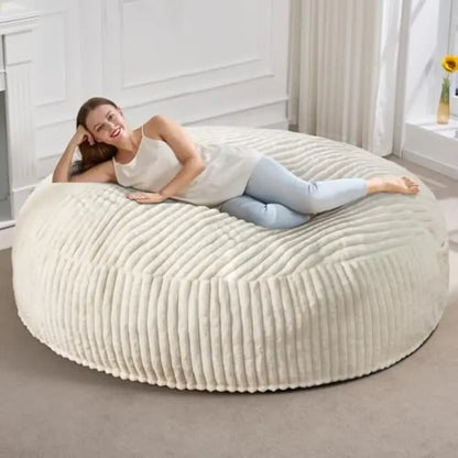 Large Stripe Plush Beanbag Chair