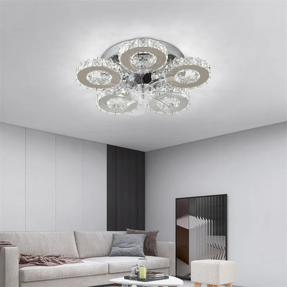 Crystal 5-Ring Chandelier