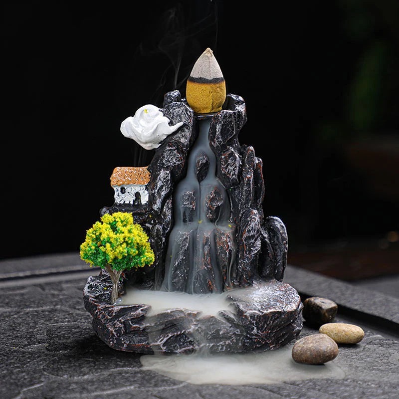 Waterfall Incense Cone Holder Decor