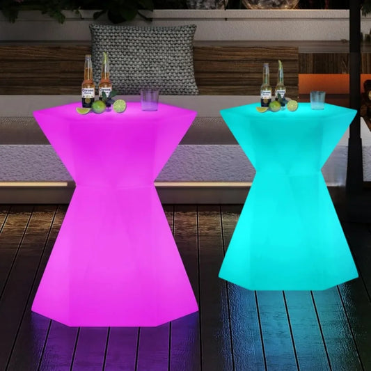 LED Cocktail Table with Multi-Colored Lights