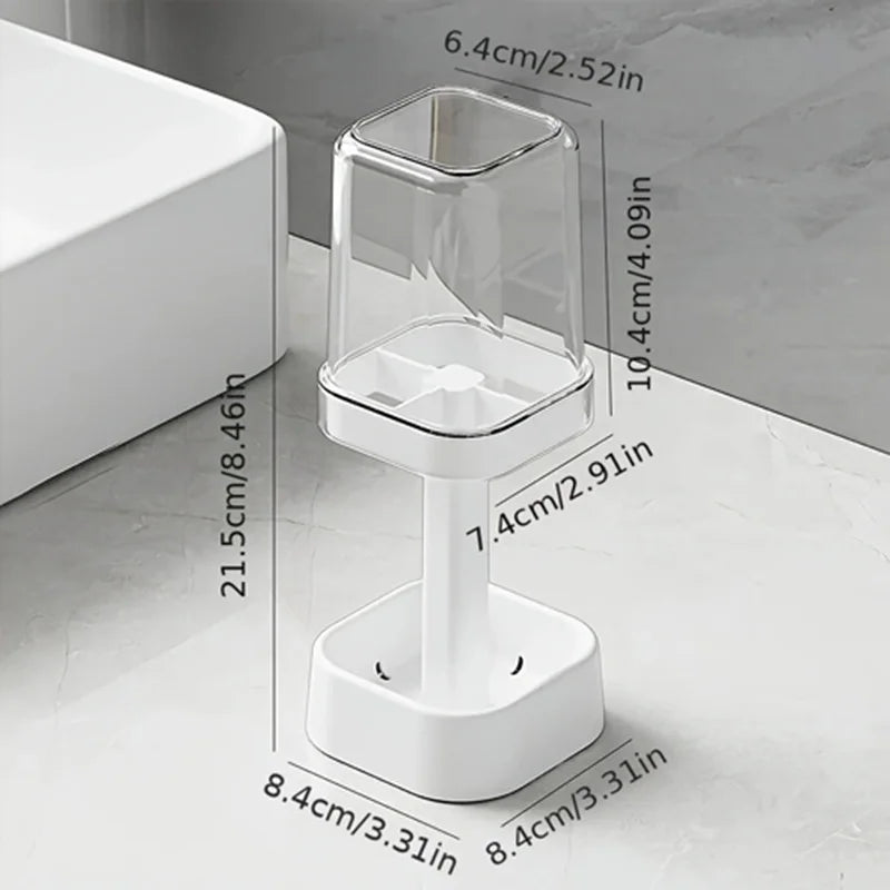 Bathroom Toothbrush Holder with Toothpaste Squeezer