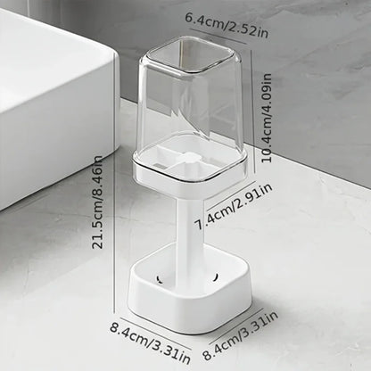 Bathroom Toothbrush Holder with Toothpaste Squeezer