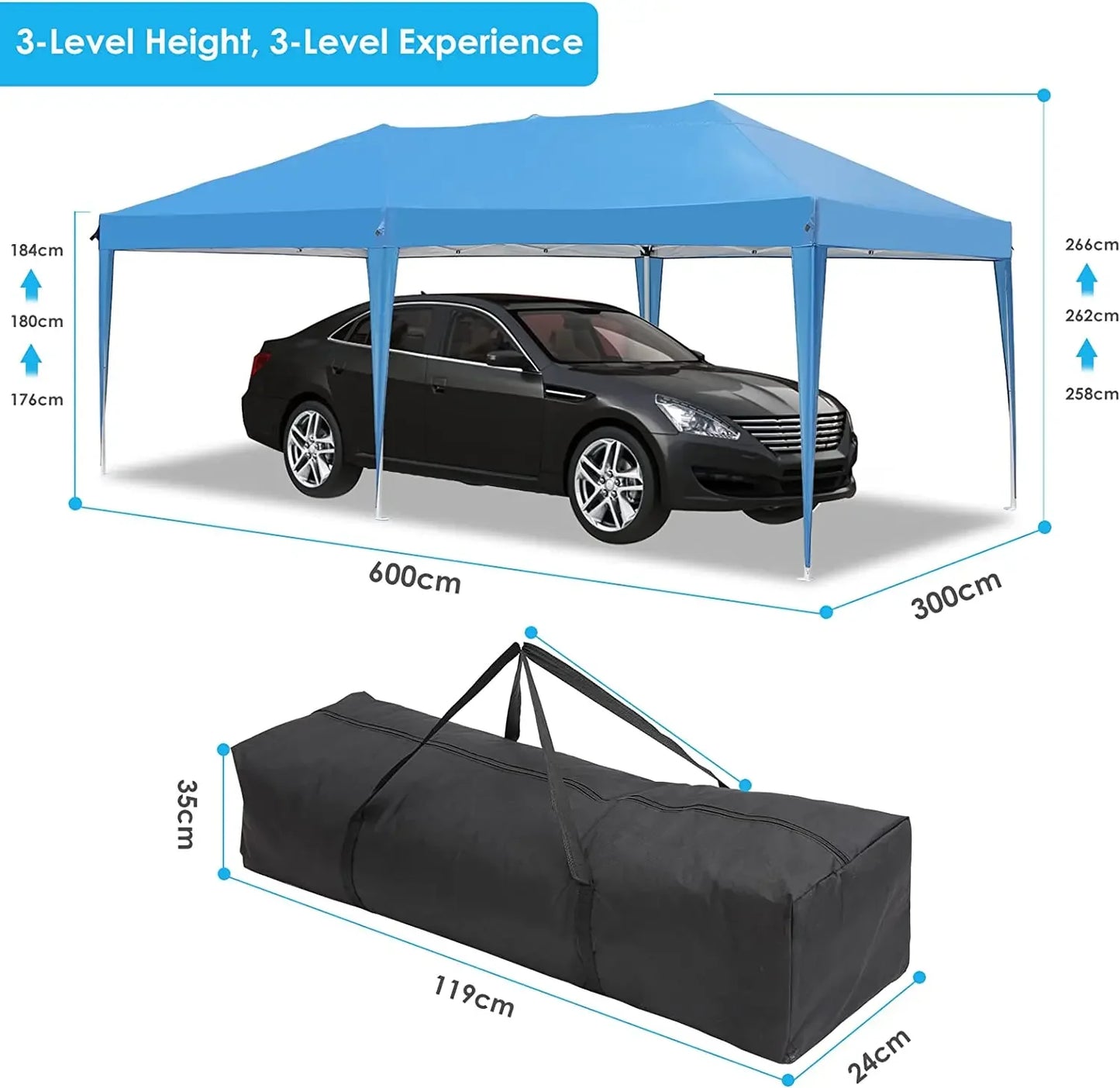 6 Side Panel UV 50+ Popup Gazebo