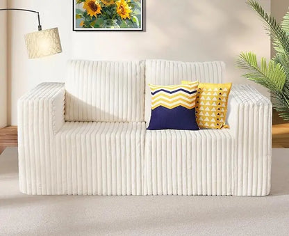 Deep-Seat 3-Seater Sectional Sofa w/ Cloud Foam & Pillows