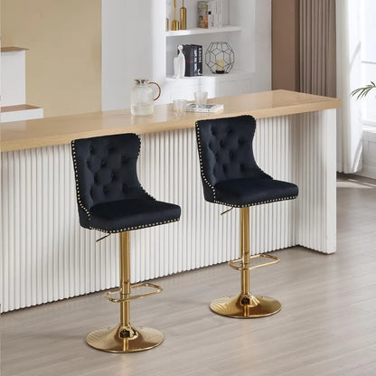 Luxury Gold Bar Stools Set of 4