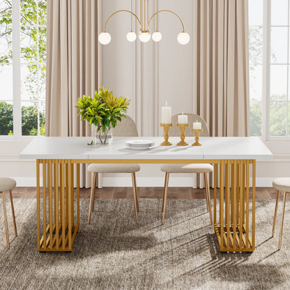 Modern Faux Marble Dining Table