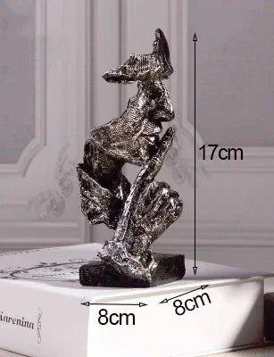 Bronze Silence Is Golden Statue