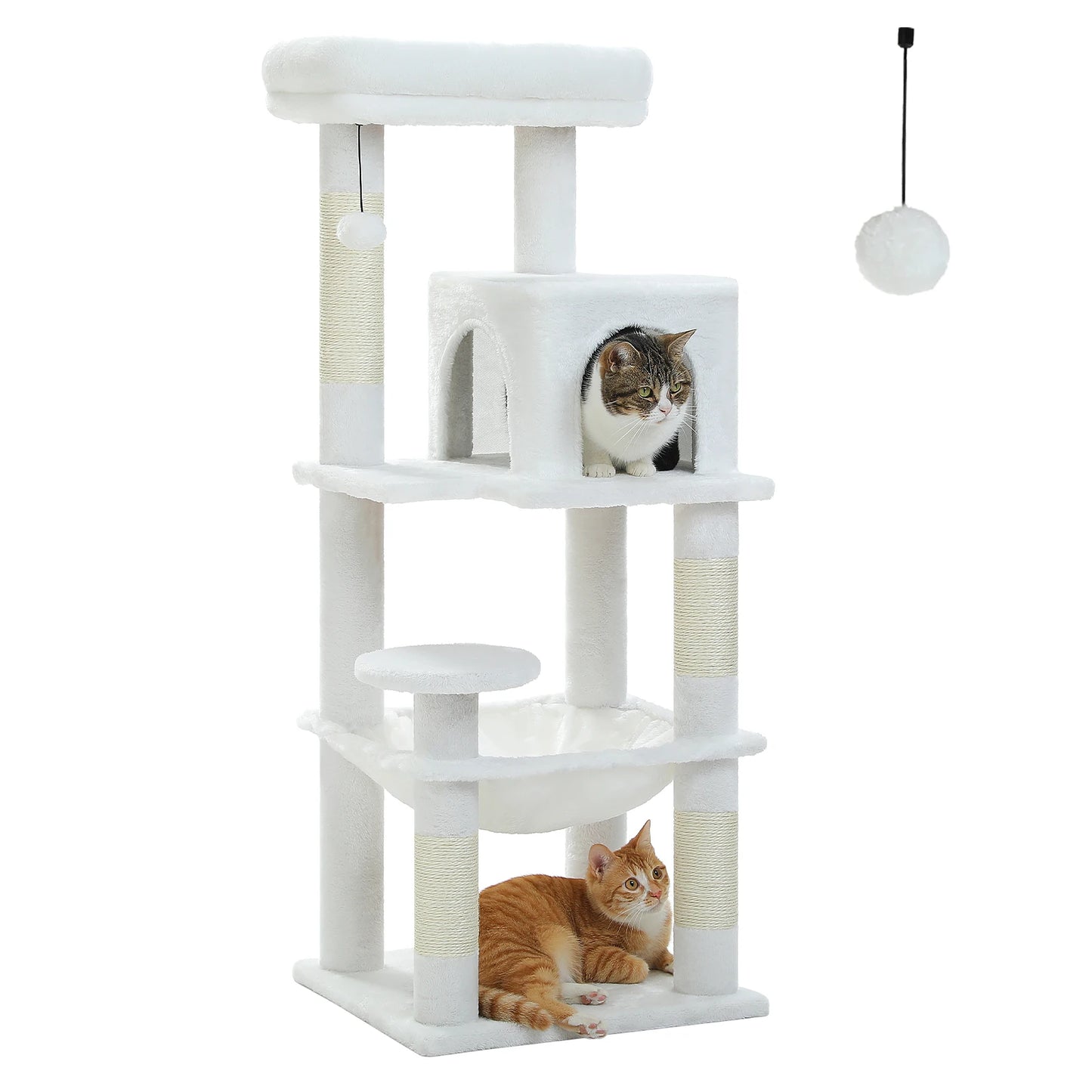 5-Level Cat Tower with Large Hammock Cat Condo