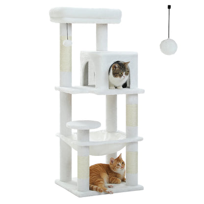 5-Level Cat Tower with Large Hammock Cat Condo