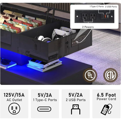 Large Lift Top Coffee Table