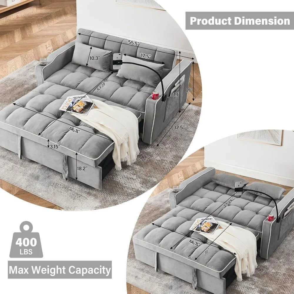 3 in 1 Convertible Sofa Bed