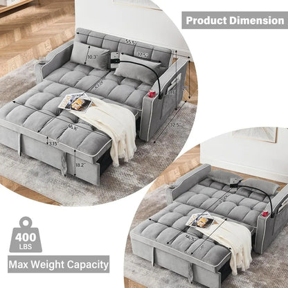 3 in 1 Convertible Sofa Bed