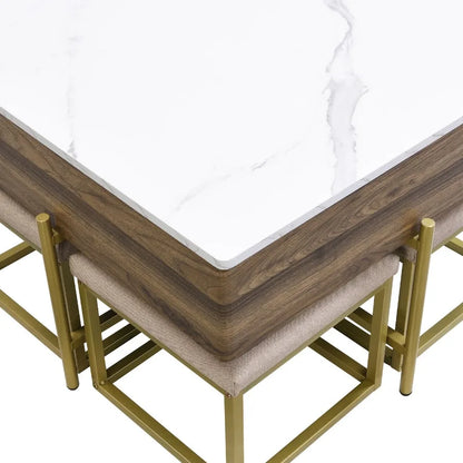 Modern Square LiftTop Coffee Table Set with Storage