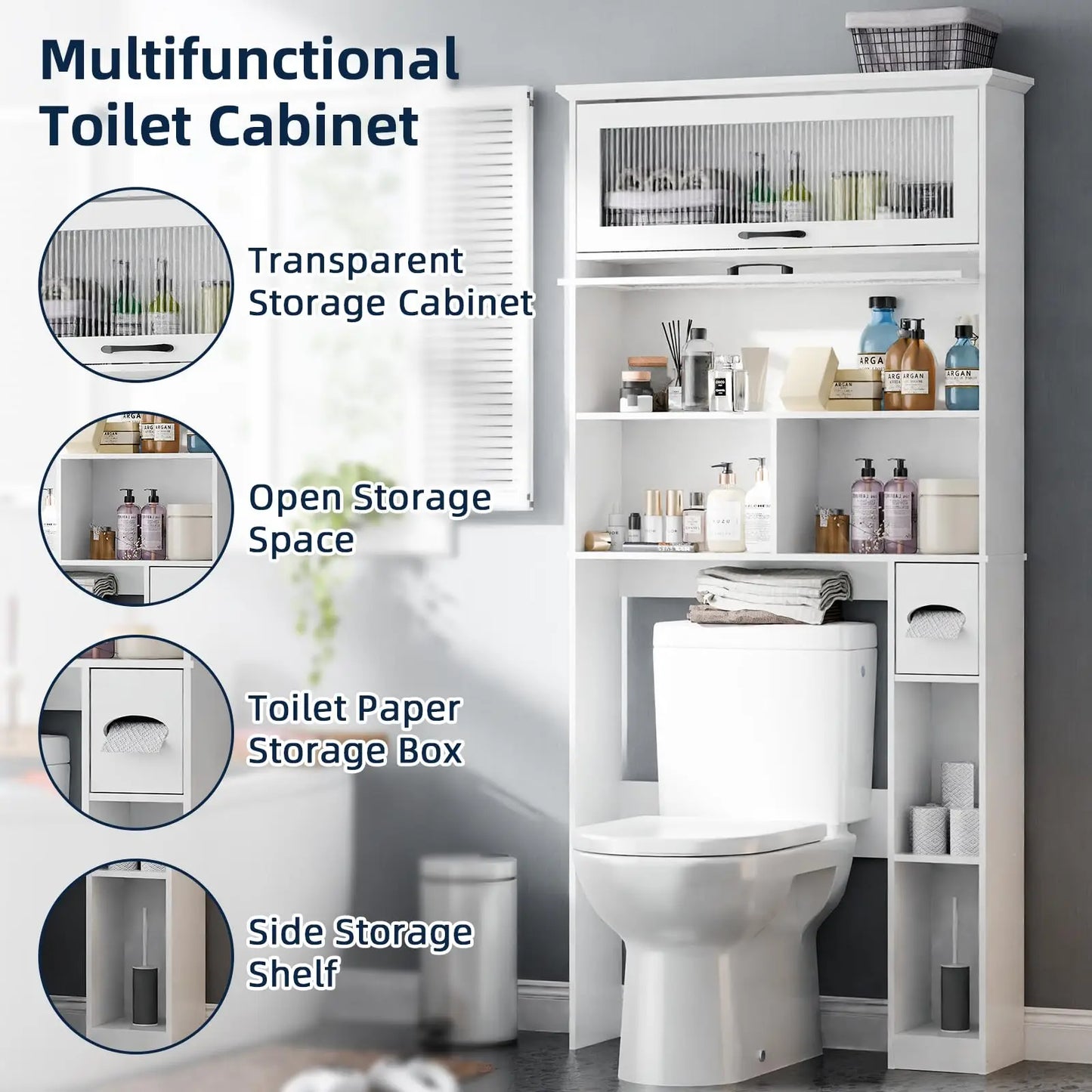 Over the Toilet Bathroom Storage Cabinet