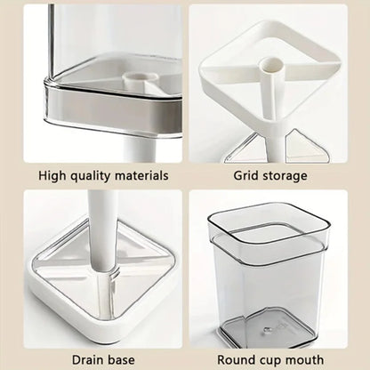 Bathroom Toothbrush Holder with Toothpaste Squeezer