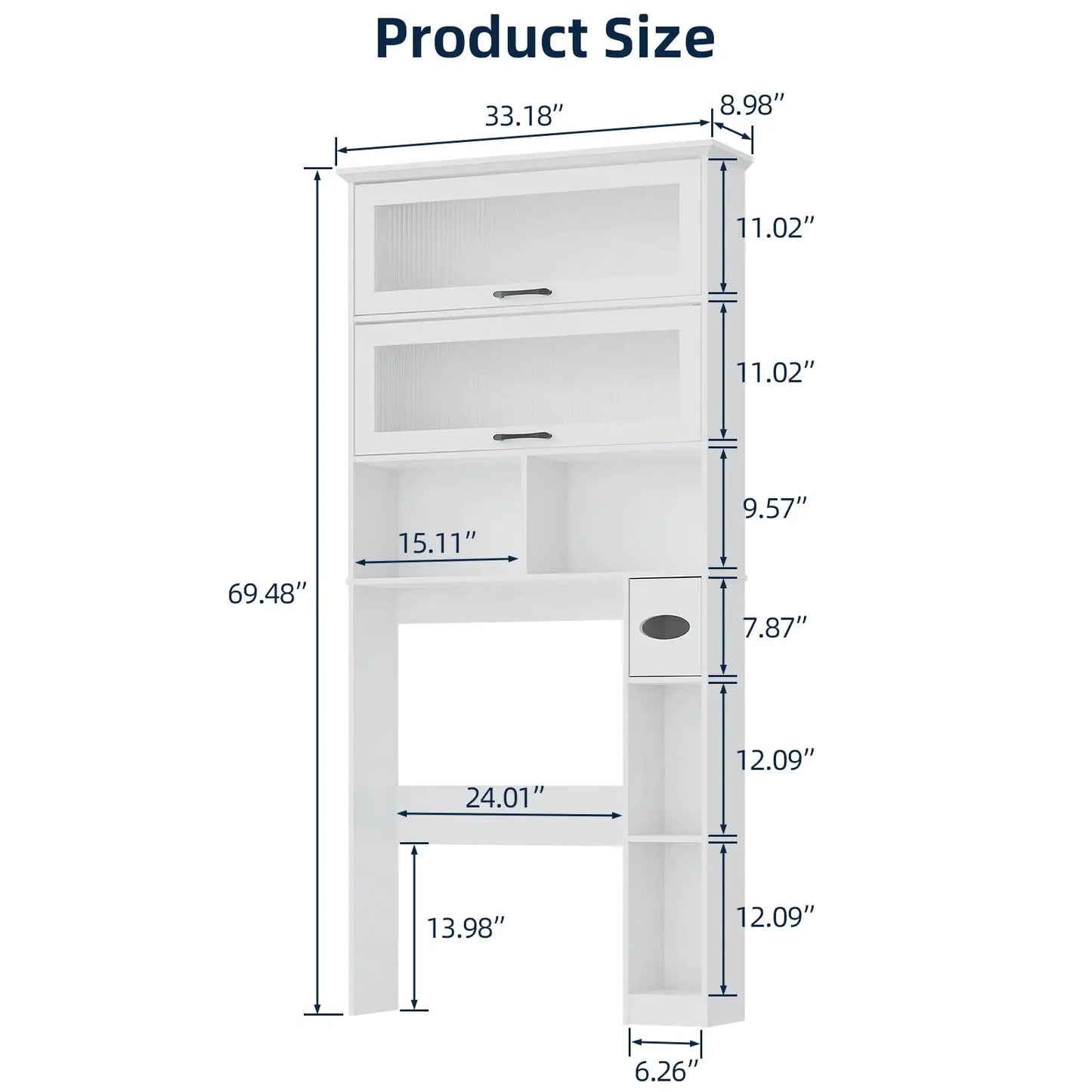 Over the Toilet Bathroom Storage Cabinet