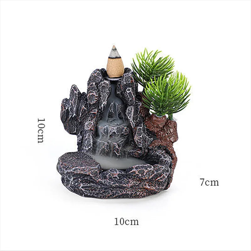 Waterfall Incense Cone Holder Decor
