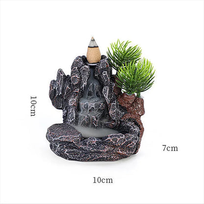 Waterfall Incense Cone Holder Decor