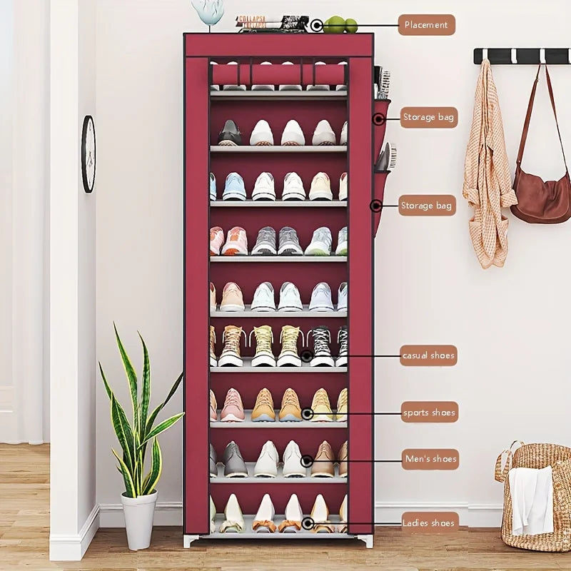 10-Layer Sturdy Shoe Rack