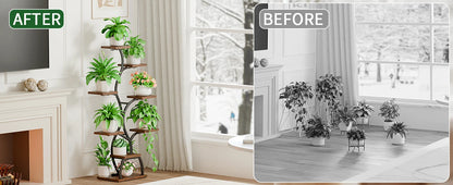 49" Tall Plant Shelf with Lights for Indoor Growing